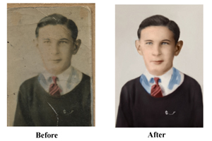 Faded Photo Restored Pittsburgh