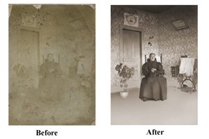 Mold Damaged Photo Restoration